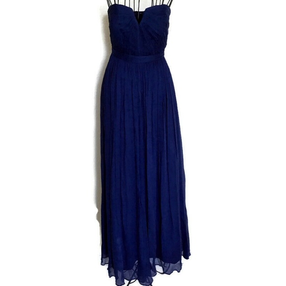 J. Crew Elegant Navy Blue Maxi Dress - Picture 1 of 8